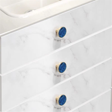 Load image into Gallery viewer, Sapphire Blue &amp; Gold Knobs, Pulls &amp; Handles | Cabinet, Cupboard, Wardrobe, Dresser Drawer &amp; Furniture Hardware
