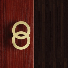 Load image into Gallery viewer, 1.1&quot;, 1.25&quot;, 2.5&quot;, 3.78&quot;, 5&quot; Brushed Brass Gold Drop Ring Cabinet Knobs | Drawer Pulls, Dresser &amp; Door Handles
