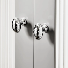 Load image into Gallery viewer, Hammered Pigeon Egg Solid Gold &amp; Chrome Knobs | Cabinet &amp; Drawer Pulls, Kitchen Cupboard Handles, Hardware
