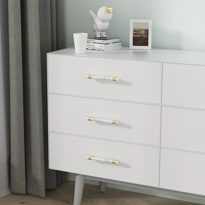 Marble (Black, Green, White) Kitchen Cabinet Pulls | Brass Luxury Dresser Handles, Drawer Knobs, Closet Hardware & Decor