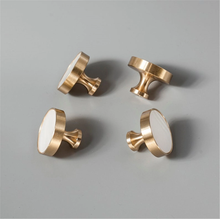 Load image into Gallery viewer, Nordic Simple Brass Knobs | Creative Shell Wardrobe Door &amp; Drawer Knobs, Cabinet Handles, Dresser Knobs
