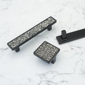 Bling Glass & Crystal Drawer Knobs | Silver Chrome Clear Dresser Handles |Furniture Hardware