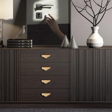 Load image into Gallery viewer, 3.78&quot; Champagne Gold Cabinet Door Handles | Dresser &amp; Drawer Knobs, Kitchen Cupboard &amp; Closet Wardrobe Pulls, Hardware

