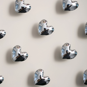 Original Design Heart Drawer Knobs | Small Gold, Silver & Chrome Cabinet Pulls, Wardrobe Door Knobs, Furniture Hardware