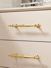 Load image into Gallery viewer, Shiny Gold Brass French Minimalist Pulls, European Luxury Handles for Wardrobes, Shoe Cabinets &amp; Drawers
