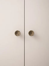 Load image into Gallery viewer, Vintage Irregular Round Brass Cabinet Knob, Antique Bronze Single Hole Drawer Pull, Small Furniture Door Handle

