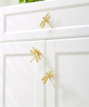 Load image into Gallery viewer, Dragonfly Brass Knob - Single Hole Cabinet Drawer Handle for Living Room Wardrobe Furniture
