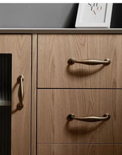 Load image into Gallery viewer, Vintage French Solid Brass Cabinet Pulls, Antique Bronze Small Handles for Wardrobe, Drawer, Shoe Cabinet &amp; Walnut Bookcase
