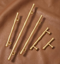 Load image into Gallery viewer, Antique bronze Bamboo Cabinet Handles | Gold &amp; Silver Decorative Drawer Pulls &amp; Unique Hardware
