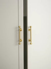Load image into Gallery viewer, French Vintage Brass Round Ball Bar Pulls, Double Hole Long Handles for Drawers and Wardrobes
