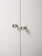 Load image into Gallery viewer, Mid‑Century Titanium Silver Cabinet Knob, High‑Quality Electroplated Warm Silver Brass Single‑Hole Drawer Pull
