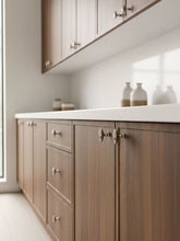 Load image into Gallery viewer, Mid‑Century Minimalist Olive‑Form Cabinet Pulls, Titanium Silver Small Handles for Cabinets Drawers
