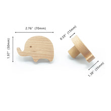 Load image into Gallery viewer, Kids Room Animal Wood Wall Hooks - Decorative Coat Hooks for Children&#39;s Room
