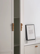 Load image into Gallery viewer, Walnut &amp; Beech Mountain Wooden Pull Handles, Unique Designer Wood Hardware for Cabinets, Drawers and Wardrobes
