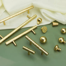Load image into Gallery viewer, High-Quality Mini Hammered Solid Brass Pulls &amp; Knobs | Cabinet, Kitchen, Drawer &amp; Dresser Hardware
