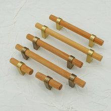 Load image into Gallery viewer, Walnut Beech Wood Knobs, Pulls &amp; Handles | Kitchen, Cabinet, Drawer &amp; Dresser Hardware
