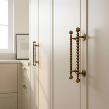Load image into Gallery viewer, Antique Bronze Beaded Bar Cabinet Pulls | Kitchen &amp; Wardrobe Hardware Handles
