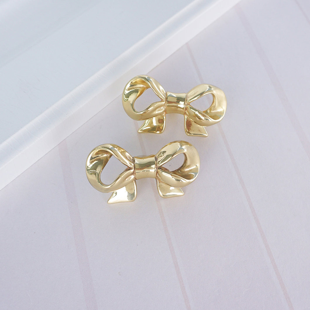 Exquisite Gold Brass Bow Drawer Knobs | Dresser, Kitchen Cabinet Handles & Door Knobs | Decor Furniture Hardware