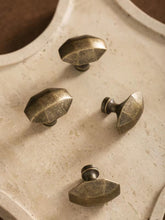 Load image into Gallery viewer, Vintage Aged Brass Cabinet Pulls, Distressed French Style Small Furniture Drawer Handles
