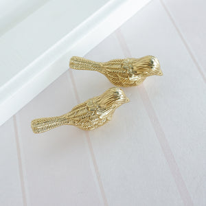Solid Brass Bird Knobs, Pulls & Handles | Drawer, Dresser, Kitchen & Cabinet | Decor Furniture Hardware