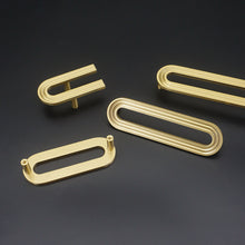 Load image into Gallery viewer, Brass Luxury Gold Cabinet Pulls, Modern Minimalist Nordic Handles for Wardrobe, Drawer, Cupboard, Shoe &amp; Wine Cabinet
