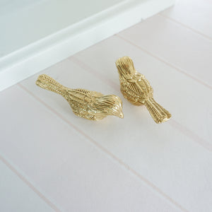 Solid Brass Bird Knobs, Pulls & Handles | Drawer, Dresser, Kitchen & Cabinet | Decor Furniture Hardware