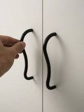 Load image into Gallery viewer, Minimalist Ultra Slim Black Pulls, Modern Thin Handles for Flat Panel Wardrobes and Cabinets
