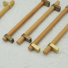 Load image into Gallery viewer, Walnut Beech Wood Knobs, Pulls &amp; Handles | Kitchen, Cabinet, Drawer &amp; Dresser Hardware
