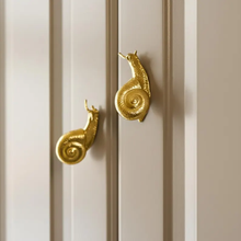 Load image into Gallery viewer, Snail Shaped Cabinet Knobs | Animal Drawer Pulls for Nursery &amp; Kids Room Hardware
