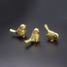 Load image into Gallery viewer, Solid Brass Bird Knobs, Pulls &amp; Handles (Ring Drop Design) | Drawer, Dresser, Kitchen, Cabinet &amp; Door Decor Furniture Hardware
