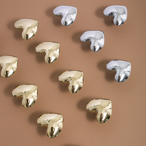 Original Design Heart Drawer Knobs | Small Gold, Silver & Chrome Cabinet Pulls, Wardrobe Door Knobs, Furniture Hardware