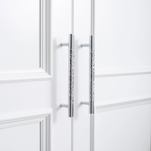 3", 3.78", 5.0", 6.3", 8.8", 12.6" Hammered Solid Brass & Chrome Drawer Pulls | Cabinet & Dresser Knobs, Hardware