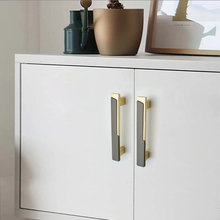 Load image into Gallery viewer, 3.78&quot;-5&quot; Unique Gray Gold Knobs, Pulls &amp; Handles | Cabinet Door, Drawer, Dresser, Kitchen &amp; Cupboard Hardware
