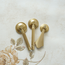 Load image into Gallery viewer, Brass Drop Ring Knobs &amp; Pulls | Gold Drawer, Dresser &amp; Cabinet Door Knobs, Furniture Hardware Handles
