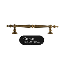 Load image into Gallery viewer, 3.78&quot;, 5&quot;, 6.3&quot; Vintage Bronze Drawer Pulls | European Antique Cabinet &amp; Kitchen Door Handles, Dresser Knobs
