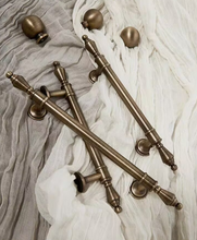 Load image into Gallery viewer, Antique Brass French Cabinet Pulls, Mid-Century Luxury Surface Mount Retro Handles for Kitchen Drawer Wardrobe
