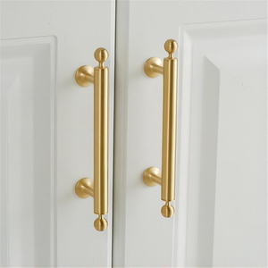 3.78", 5", 6.3", 8.8" Solid Brass Ball Drawer Pulls & Knobs | Gold Kitchen Handles, Cabinet & Door Knobs, Kitchen Hardware