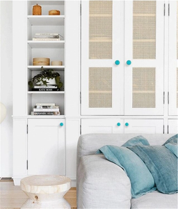 Tiger Stone, Turquoise Stone & Brass Knobs, Pulls & Handles | Cabinet, Drawer, Dresser, Kitchen & Cupboard Decor Hardware