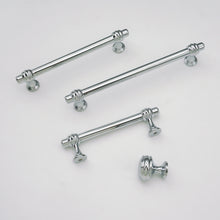 Load image into Gallery viewer, 3.78&quot;, 5&quot; &amp; 6.3&quot; Polished Chrome Modern Kitchen Pulls | Solid Cabinet Handles, Drawer Knobs &amp; Dresser Handles | Kitchen Hardware
