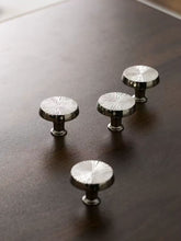 Load image into Gallery viewer, Minimalist Hand‑Hammered Brass Single‑Hole Knob, Titanium‑Silver Small Cabinet &amp; Drawer Pull
