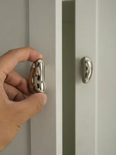 Load image into Gallery viewer, Mid-century Irregular Cabinet Pulls, Recessed Brass Titanium Silver Drawer Knobs
