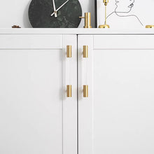 Load image into Gallery viewer, Double Hole Long Acrylic Brass Pull Handles, Light Luxury Hardware for Cabinets, Wardrobes and Drawers
