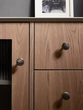 Load image into Gallery viewer, Carved Vintage Bronze Brass Pulls, Mid-Century French Minimalist High End Handles for Cabinets &amp; Drawers
