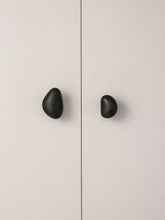 Load image into Gallery viewer, Minimalist Black Brass Irregular Pebble Cabinet Knobs, Modern Small Drawer &amp; Wardrobe Handles
