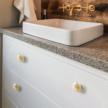 Load image into Gallery viewer, Exquisite Shell Brass Drawer Knobs | Dresser &amp; Kitchen Cabinet Pulls, Door Knobs | Decor Furniture Hardware
