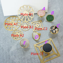 Load image into Gallery viewer, Colorful Modern Brass &amp; Acrylic Knobs, Pulls &amp; Handles | Dresser, Drawer &amp; Kitchen Cabinet Hardware
