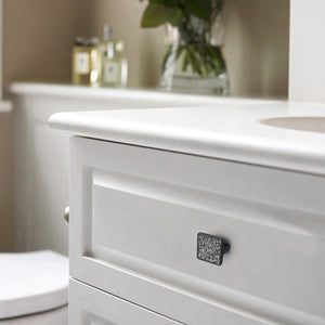 Bling Glass & Crystal Drawer Knobs | Silver Chrome Clear Dresser Handles |Furniture Hardware