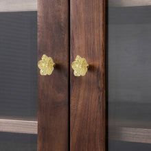 Load image into Gallery viewer, Gold Brass Flower Knobs | Kitchen Cupboard &amp; Drawer Pulls, Cabinet &amp; Dresser Handles, Furniture Hardware
