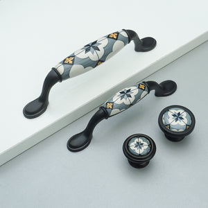 3.78", 5.0" High Quality Ceramic Kitchen Knobs | Gray, Blue, White Cabinet & Drawer Pulls | Chic Furniture Hardware