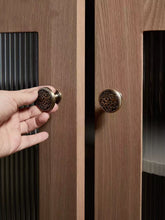 Load image into Gallery viewer, Carved Vintage Bronze Brass Pulls, Mid-Century French Minimalist High End Handles for Cabinets &amp; Drawers
